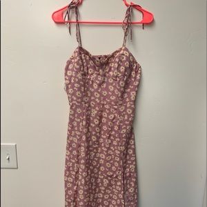 Midi Pink Floral Dress